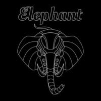 Elephant Line Art, geeignet für die Bedürfnisse der T-Shirt-Industrie, Flyer, Unternehmen, Social-Media-Feeds und anderer vektor
