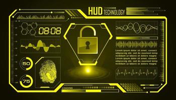 modern hud teknologi skärm bakgrund vektor