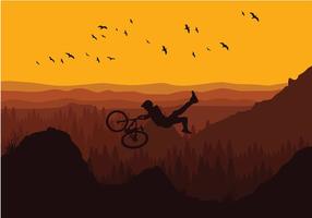 Bike Trail Evening Gratis Vector