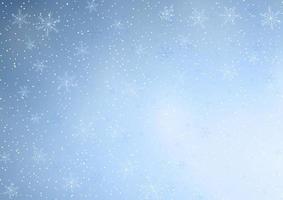 Weihnachtshintergrund mit dekorativen fallenden Schneeflocken vektor