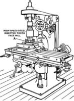 fräsning maskin, årgång illustration vektor