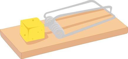 ost i de mus fälla, illustration, vektor på vit bakgrund