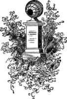 symmes's monument, vintage illustration vektor