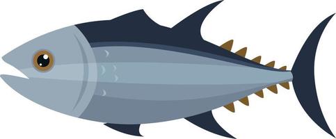 blauer Thunfisch, Illustration, Vektor auf weißem Hintergrund