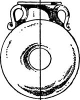 antik suspension flaska, årgång illustration. vektor