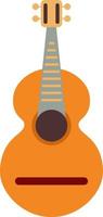 orangefarbene Gitarre, Illustration, Vektor auf weißem Hintergrund.