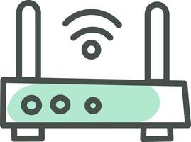 WLAN-Router, Illustration, Vektor auf weißem Hintergrund.
