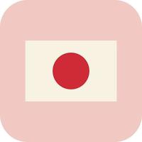 japanische Flagge, Illustration, Vektor, auf weißem Hintergrund. vektor