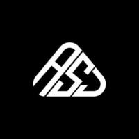 asj brev logotyp kreativ design med vektor grafisk, asj enkel och modern logotyp i triangel form.