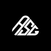 asg brev logotyp kreativ design med vektor grafisk, asg enkel och modern logotyp i triangel form.