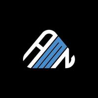 amn letter logo kreatives design mit vektorgrafik, amn einfaches und modernes logo in dreieckform. vektor