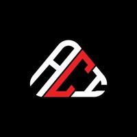 aci brev logotyp kreativ design med vektor grafisk, aci enkel och modern logotyp i triangel form.