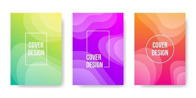samling av färgrik Vinka design täcker. trendig design. eps10 vektor. vektor