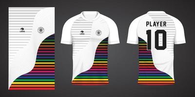 bunte Fußball-Trikot-Sport-Design-Vorlage vektor