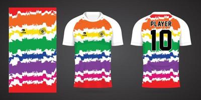 bunte Fußball-Trikot-Sport-Design-Vorlage vektor