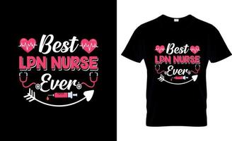 licensierad praktisk sjuksköterska t-shirt design, lpn t-shirt slogan och kläder design, lpn typografi, lpn vektor, lpn illustration vektor