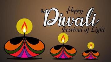 dekorativer hintergrund des diwali-festfeiertags mit schöner stilvoller lampenillustration vektor