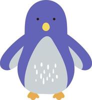 Blauer Pinguin, Illustration, Vektor auf weißem Hintergrund.