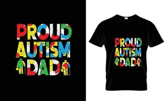 stolzes Autismus-Vati… kundenspezifisches T-Shirt vektor