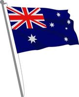 australische Flagge, Illustration, Vektor auf weißem Hintergrund