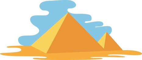 pyramider, illustration, vektor på vit bakgrund.