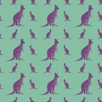 Känguru-Muster, Illustration, Vektor auf weißem Hintergrund