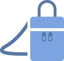 kleine blaue Handtasche, Illustration, Vektor auf weißem Hintergrund.