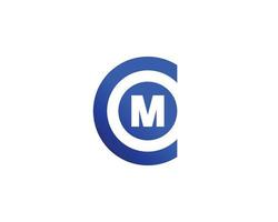 cm mc-Logo-Design-Vektorvorlage vektor