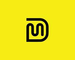 dm md logotyp design vektor mall