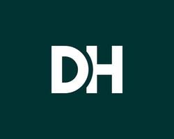 dh hd logotyp design vektor mall