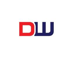 dw wd logotyp design vektor mall