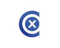 cx xc logotyp design vektor mall