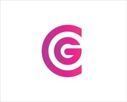 cg gc logotyp design vektor mall