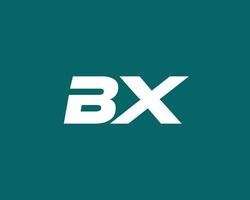 bx xb logotyp design vektor mall