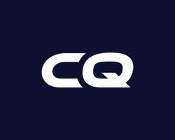 cq qc logotyp design vektor mall