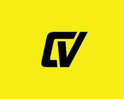 CV vc logotyp design vektor mall