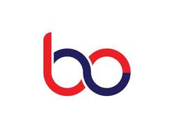 bo ob logotyp design vektor mall