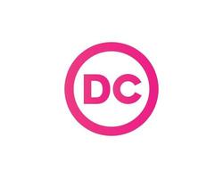 dc CD logotyp design vektor mall