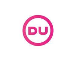 du ud-Logo-Design-Vektorvorlage vektor