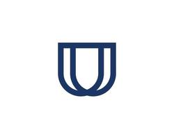 u U u logotyp design vektor mall