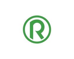 r logotyp design vektor mall