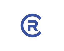 cr rc logotyp design vektor mall