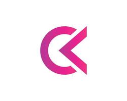 ck kc-Logo-Design-Vektorvorlage vektor