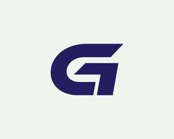 cg gc logotyp design vektor mall