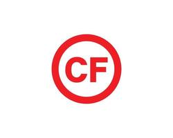 cf fc-Logo-Design-Vektorvorlage vektor