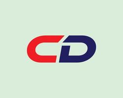 CD dc logotyp design vektor mall