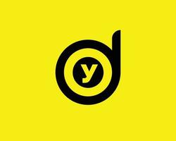 dy yd logotyp design vektor mall