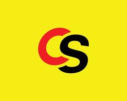 cs sc logotyp design vektor mall