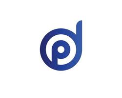 dp pd logotyp design vektor mall