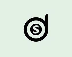 ds sd logotyp design vektor mall